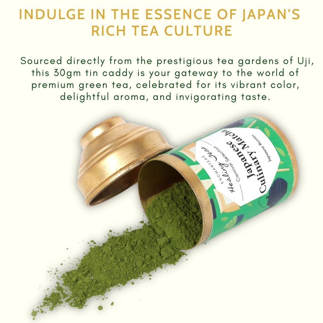 Japanese Matcha - Uji Origin, 30g Tin Caddy - Premium Green Tea Experience